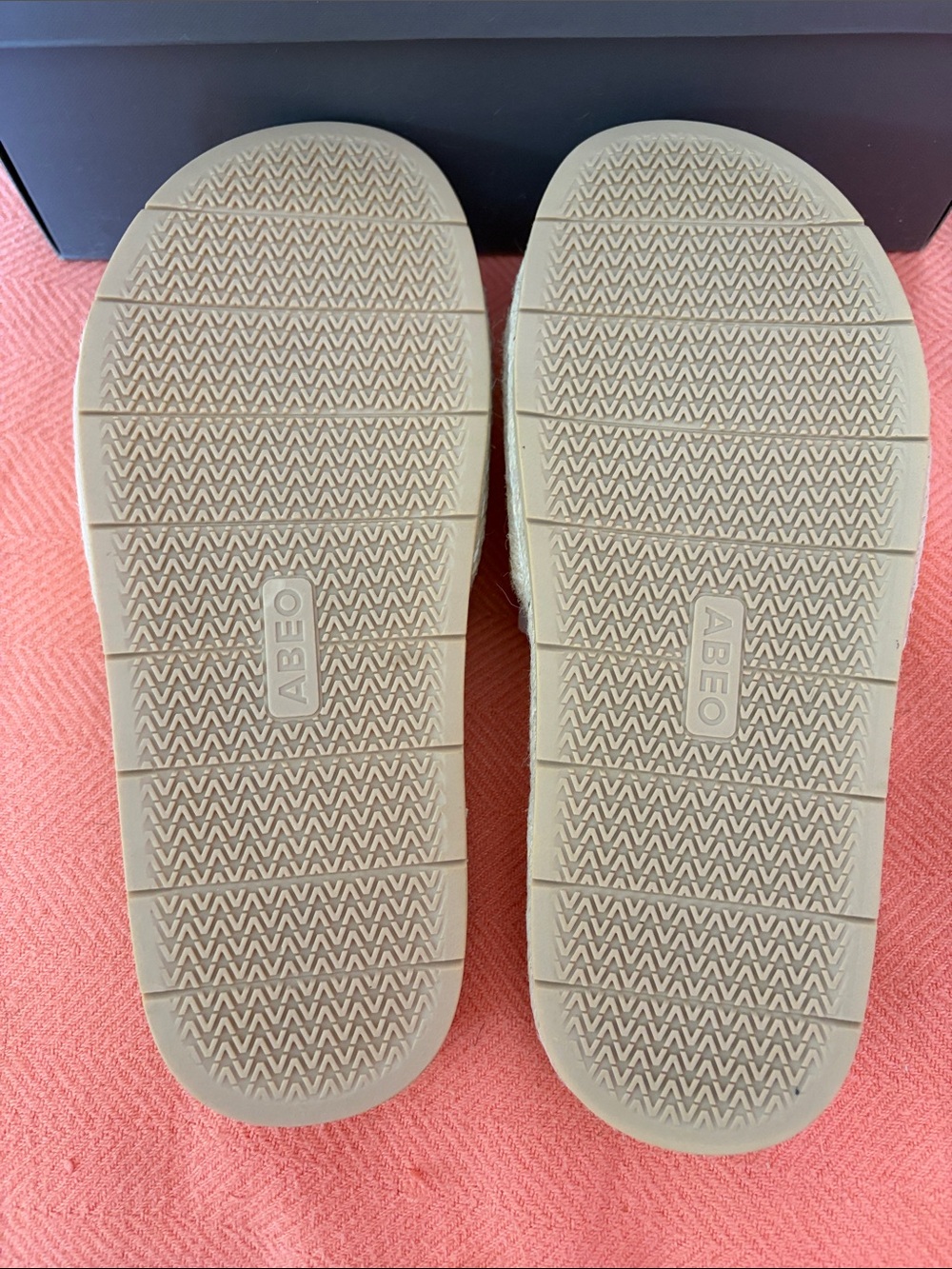 Abeo Yellow Slide Sandals with Espadrille Rope Sole - Picture 2 of 4